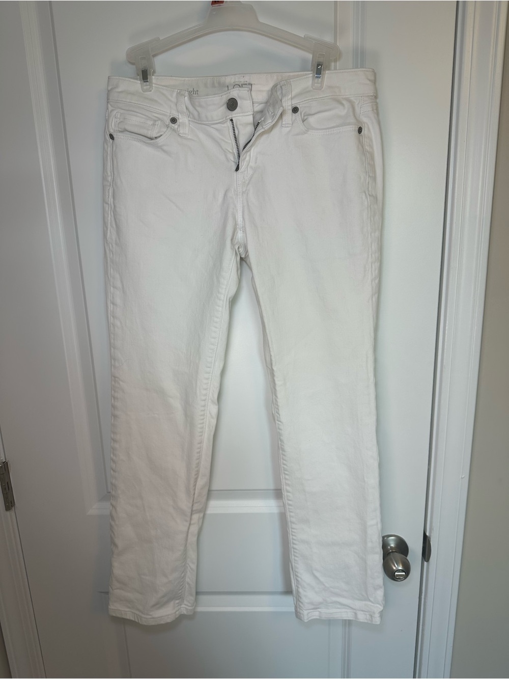Loft White Straight Jeans